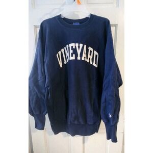 VINTAGE 90S CHAMPION MARTHAS VINEYARD CREWNECK SWEATSHIRT XL COLLEGIATE BLUE